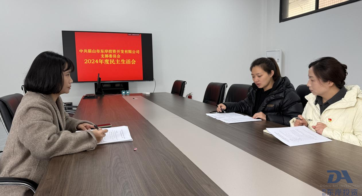 中共眉山市東岸投資開發(fā)有限公司支委會召開2024年度黨員領(lǐng)導